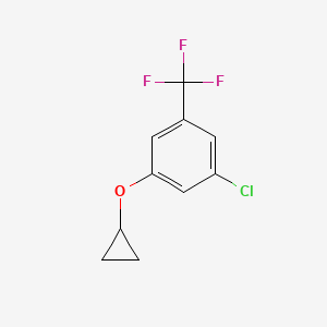 molecular formula C10H8ClF3O B14812007 1-Chloro-3-cyclopropoxy-5-(trifluoromethyl)benzene CAS No. 1243360-23-7