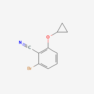 molecular formula C10H8BrNO B14812013 2-Bromo-6-cyclopropoxybenzonitrile 