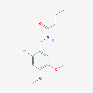 molecular formula C13H18ClNO3 B14812016 N-(2-chloro-4,5-dimethoxybenzyl)butanamide 