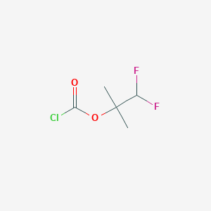 molecular formula C5H7ClF2O2 B1481203 1,1-Difluoro-2-methylpropan-2-yl carbonochloridate CAS No. 912272-01-6