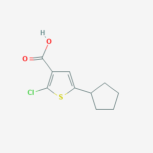 molecular formula C10H11ClO2S B1481204 2-氯-5-环戊基噻吩-3-羧酸 CAS No. 1935404-36-6