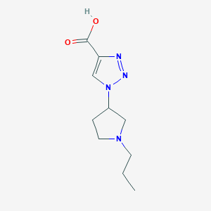 molecular formula C10H16N4O2 B1481205 1-(1-propylpyrrolidin-3-yl)-1H-1,2,3-triazole-4-carboxylic acid CAS No. 2092067-32-6