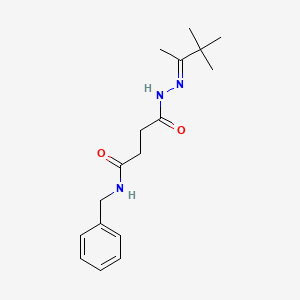 molecular formula C17H25N3O2 B14812053 N-benzyl-4-[(2E)-2-(3,3-dimethylbutan-2-ylidene)hydrazinyl]-4-oxobutanamide 