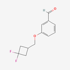 molecular formula C12H12F2O2 B1481207 3-((3,3-二氟环丁基)甲氧基)苯甲醛 CAS No. 1859722-00-1