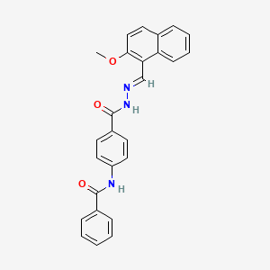 N-[4-({(2E)-2-[(2-methoxynaphthalen-1-yl)methylidene]hydrazinyl}carbonyl)phenyl]benzamide