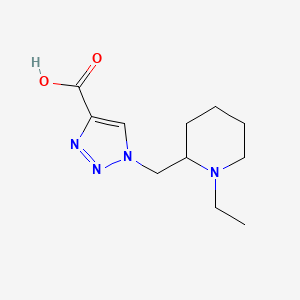 molecular formula C11H18N4O2 B1481211 1-((1-乙基哌啶-2-基)甲基)-1H-1,2,3-三唑-4-羧酸 CAS No. 2098014-85-6