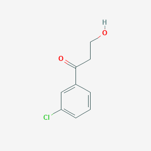 molecular formula C9H9ClO2 B14812135 1-(3-Chlorophenyl)-3-hydroxy-1-propanone CAS No. 1279090-55-9