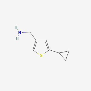 molecular formula C8H11NS B1481214 (5-シクロプロピルチオフェン-3-イル)メタナミン CAS No. 1936251-03-4