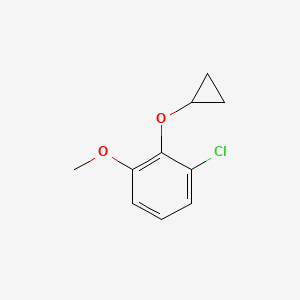 molecular formula C10H11ClO2 B14812144 1-Chloro-2-cyclopropoxy-3-methoxybenzene 