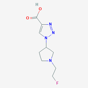 molecular formula C9H13FN4O2 B1481215 1-(1-(2-fluoroethyl)pyrrolidin-3-yl)-1H-1,2,3-triazole-4-carboxylic acid CAS No. 2091240-41-2