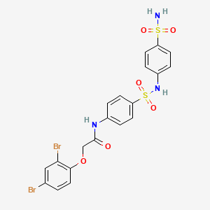 2-(2,4-dibromophenoxy)-N-{4-[(4-sulfamoylphenyl)sulfamoyl]phenyl}acetamide