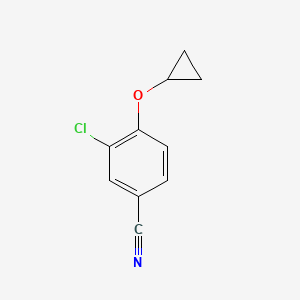 molecular formula C10H8ClNO B14812194 3-Chloro-4-cyclopropoxybenzonitrile 