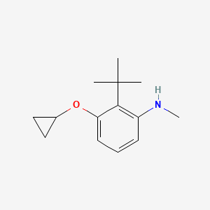 molecular formula C14H21NO B14812195 2-Tert-butyl-3-cyclopropoxy-N-methylaniline 