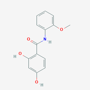 molecular formula C14H13NO4 B148122 2,4-Dihydroxy-N-(2-methoxyphenyl)benzamide CAS No. 129205-19-2