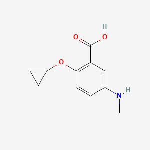 2-Cyclopropoxy-5-(methylamino)benzoic acid