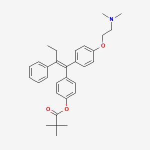 molecular formula C31H37NO3 B14812210 [4-[(Z)-1-[4-[2-(dimethylamino)ethoxy]phenyl]-2-phenylbut-1-enyl]phenyl] 2,2-dimethylpropanoate 