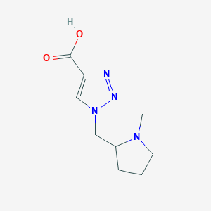 molecular formula C9H14N4O2 B1481223 1-((1-methylpyrrolidin-2-yl)methyl)-1H-1,2,3-triazole-4-carboxylic acid CAS No. 1851780-07-8