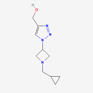 molecular formula C10H16N4O B1481224 (1-(1-(环丙基甲基)氮杂环丁-3-基)-1H-1,2,3-三唑-4-基)甲醇 CAS No. 2098016-28-3