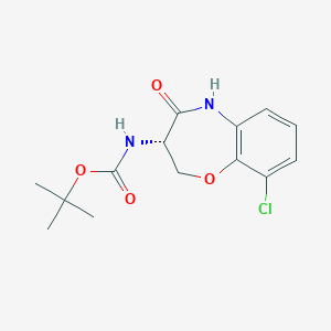 tert-Butyl (S)-(9-chloro-4-oxo-2,3,4,5-tetrahydrobenzo[b][1,4]oxazepin-3-yl)carbamate