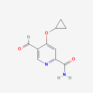 4-Cyclopropoxy-5-formylpicolinamide