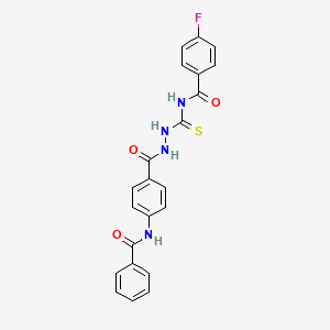 4-fluoro-N-{[2-({4-[(phenylcarbonyl)amino]phenyl}carbonyl)hydrazinyl]carbonothioyl}benzamide