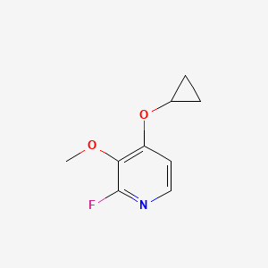 molecular formula C9H10FNO2 B14812275 4-Cyclopropoxy-2-fluoro-3-methoxypyridine 