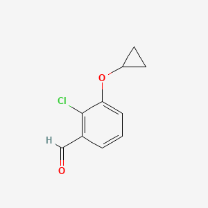 molecular formula C10H9ClO2 B14812277 2-Chloro-3-cyclopropoxybenzaldehyde 