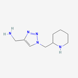 molecular formula C9H17N5 B1481228 (1-(piperidin-2-ylmethyl)-1H-1,2,3-triazol-4-yl)methanamine CAS No. 2097964-97-9