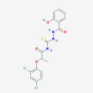 2-(2,4-dichlorophenoxy)-N-({2-[(2-hydroxyphenyl)carbonyl]hydrazinyl}carbonothioyl)propanamide