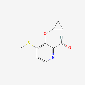 3-Cyclopropoxy-4-(methylthio)picolinaldehyde