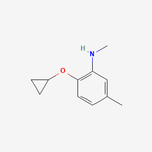 molecular formula C11H15NO B14812326 2-Cyclopropoxy-N,5-dimethylaniline 