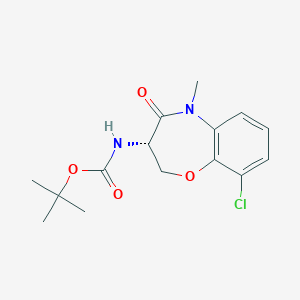 tert-Butyl (S)-(9-chloro-5-methyl-4-oxo-2,3,4,5-tetrahydrobenzo[b][1,4]oxazepin-3-yl)carbamate