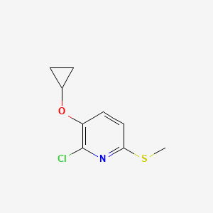 2-Chloro-3-cyclopropoxy-6-(methylthio)pyridine