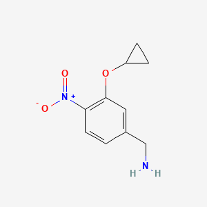 (3-Cyclopropoxy-4-nitrophenyl)methanamine