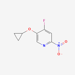 molecular formula C8H7FN2O3 B14812418 5-Cyclopropoxy-4-fluoro-2-nitropyridine 