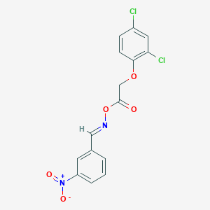 molecular formula C15H10Cl2N2O5 B14812427 2-(2,4-dichlorophenoxy)-1-({[(E)-(3-nitrophenyl)methylidene]amino}oxy)ethanone 