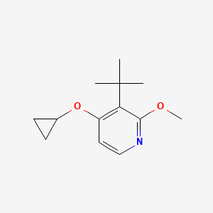 molecular formula C13H19NO2 B14812428 3-Tert-butyl-4-cyclopropoxy-2-methoxypyridine 