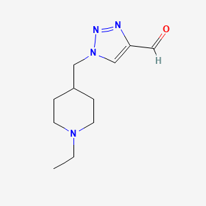 molecular formula C11H18N4O B1481243 1-((1-ethylpiperidin-4-yl)methyl)-1H-1,2,3-triazole-4-carbaldehyde CAS No. 2098109-80-7