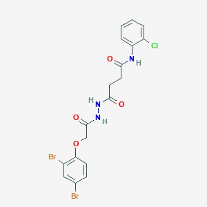 molecular formula C18H16Br2ClN3O4 B14812431 N-(2-chlorophenyl)-4-{2-[(2,4-dibromophenoxy)acetyl]hydrazinyl}-4-oxobutanamide 