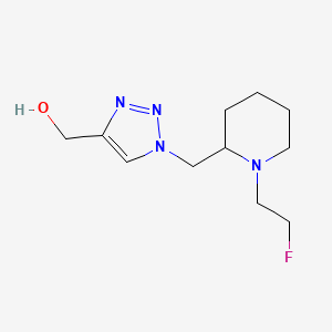 (1-((1-(2-fluoroethyl)piperidin-2-yl)methyl)-1H-1,2,3-triazol-4-yl)methanol