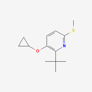 2-Tert-butyl-3-cyclopropoxy-6-(methylthio)pyridine