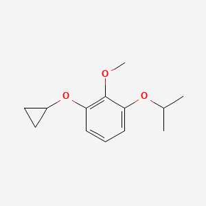 molecular formula C13H18O3 B14812479 1-Cyclopropoxy-3-isopropoxy-2-methoxybenzene 