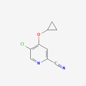 molecular formula C9H7ClN2O B14812523 5-Chloro-4-cyclopropoxypicolinonitrile 