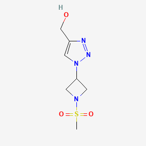 molecular formula C7H12N4O3S B1481253 (1-(1-(methylsulfonyl)azetidin-3-yl)-1H-1,2,3-triazol-4-yl)methanol CAS No. 2091183-37-6