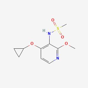 molecular formula C10H14N2O4S B14812551 N-(4-Cyclopropoxy-2-methoxypyridin-3-YL)methanesulfonamide 