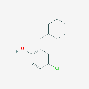 molecular formula C13H17ClO B14812571 4-Chloro-2-(cyclohexylmethyl)phenol 