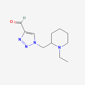 molecular formula C11H18N4O B1481261 1-((1-乙基哌啶-2-基)甲基)-1H-1,2,3-三唑-4-甲醛 CAS No. 2097964-28-6