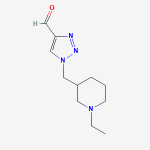 1-((1-ethylpiperidin-3-yl)methyl)-1H-1,2,3-triazole-4-carbaldehyde