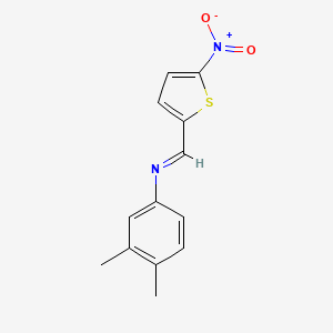 3,4-dimethyl-N-[(E)-(5-nitrothiophen-2-yl)methylidene]aniline