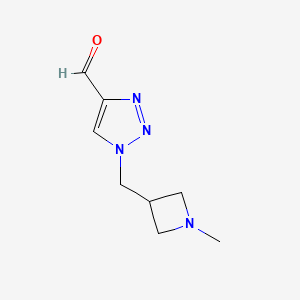 molecular formula C8H12N4O B1481264 1-((1-methylazetidin-3-yl)methyl)-1H-1,2,3-triazole-4-carbaldehyde CAS No. 2092561-79-8